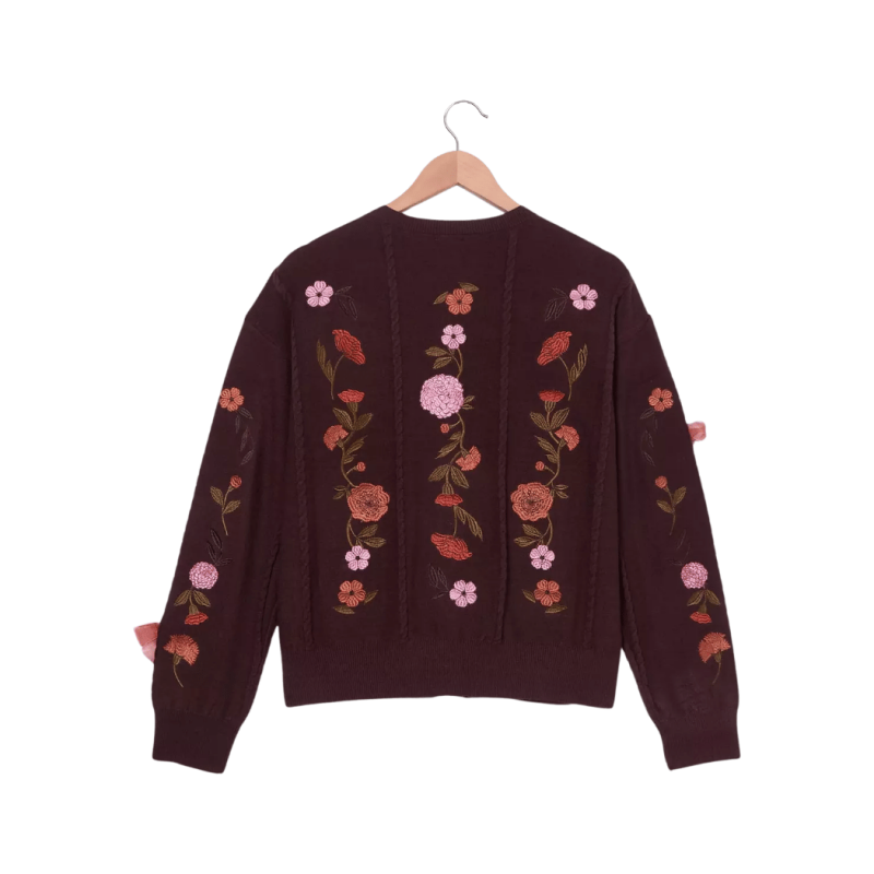 Cardigan Minnie imprimé floral d'automne Disney
