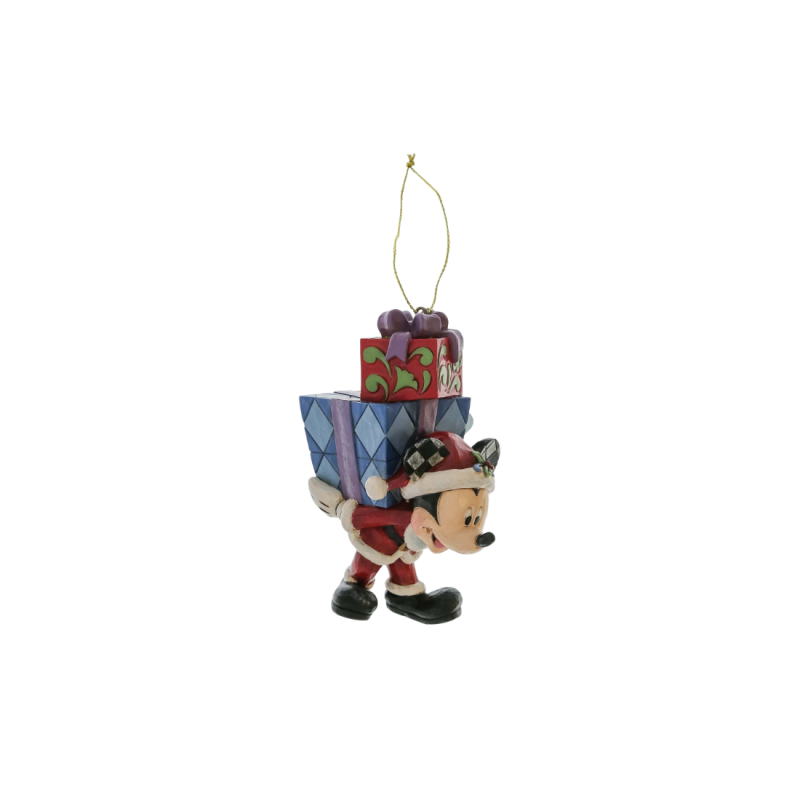 Figurine Mickey avec des cadeaux sur le dos ho Disney Traditions 6017547