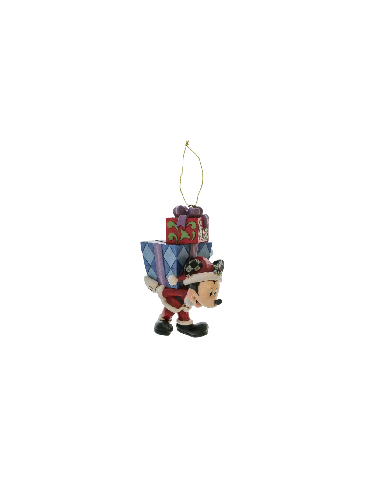 Figurine Mickey avec des cadeaux sur le dos ho Disney Traditions 6017547