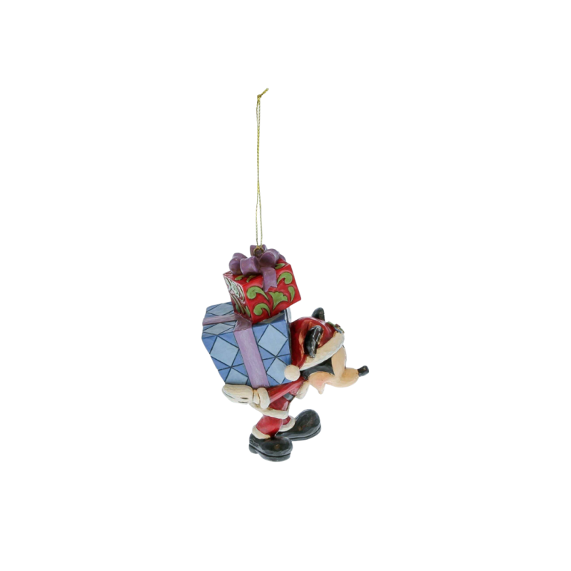 Figurine Mickey avec des cadeaux sur le dos ho Disney Traditions 6017547