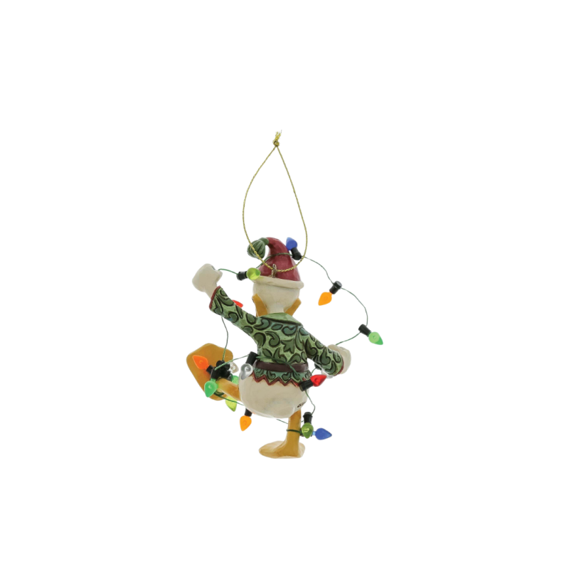 Figurine Donald enveloppé de guirlandes de noël ho Disney Traditions 6017548