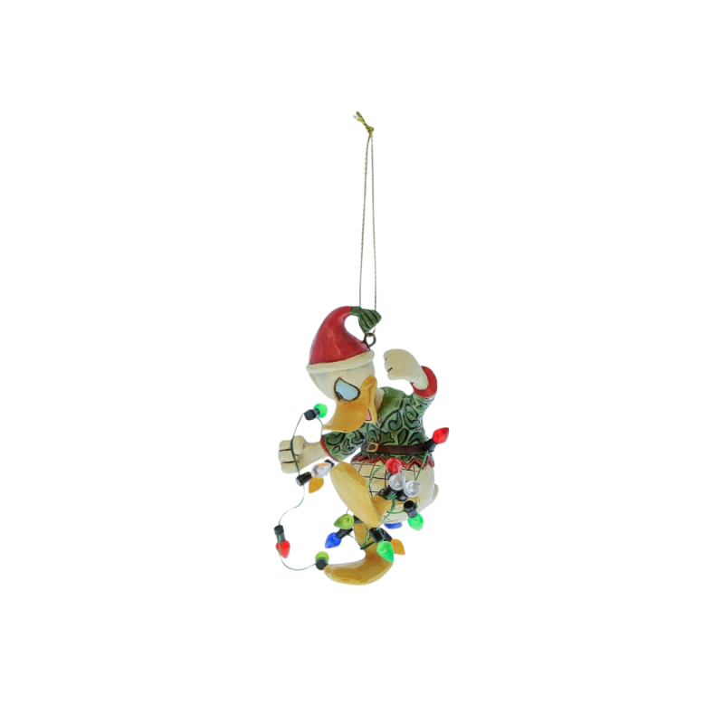 Figurine Donald enveloppé de guirlandes de noël ho Disney Traditions 6017548