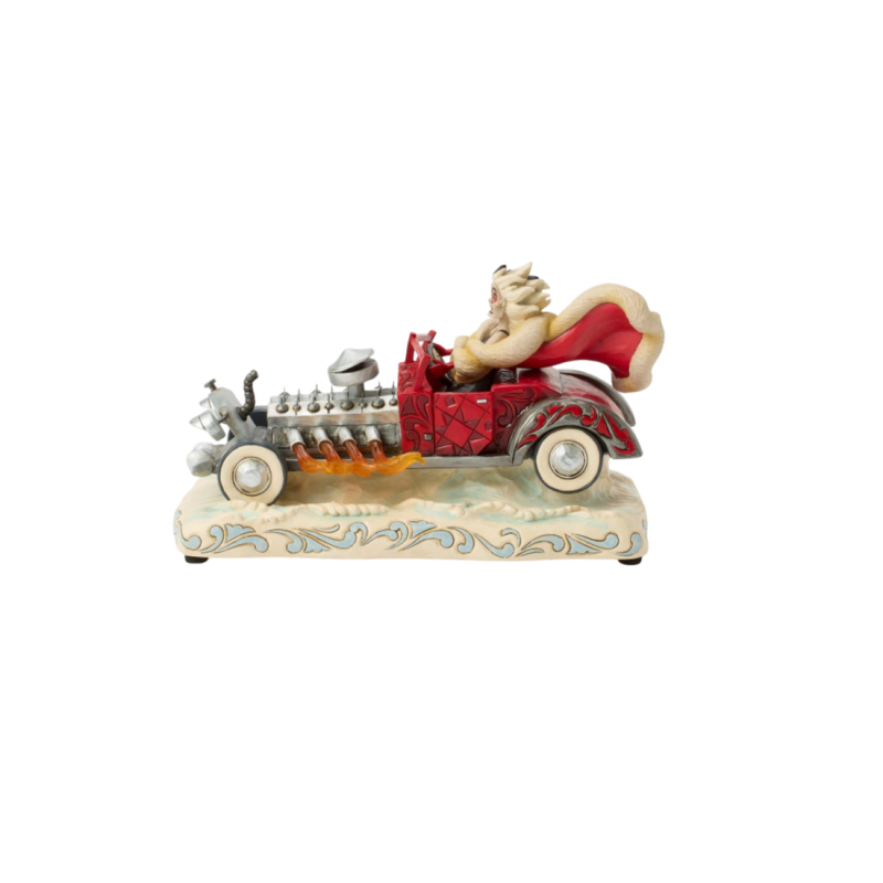 Figurine Cruella en voiture musicale Disney traditions 6016903