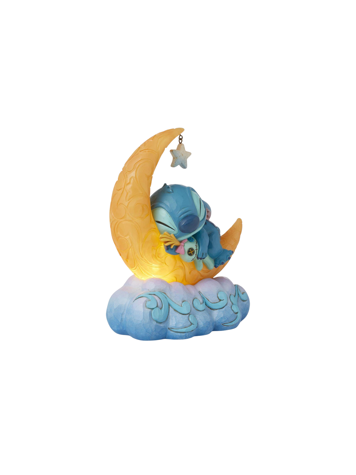 Figurine Stitch & Scrump sur une lune en led Disney traditions 6016334