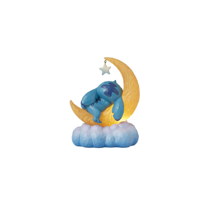 Figurine Stitch & Scrump sur une lune en led Disney traditions 6016334