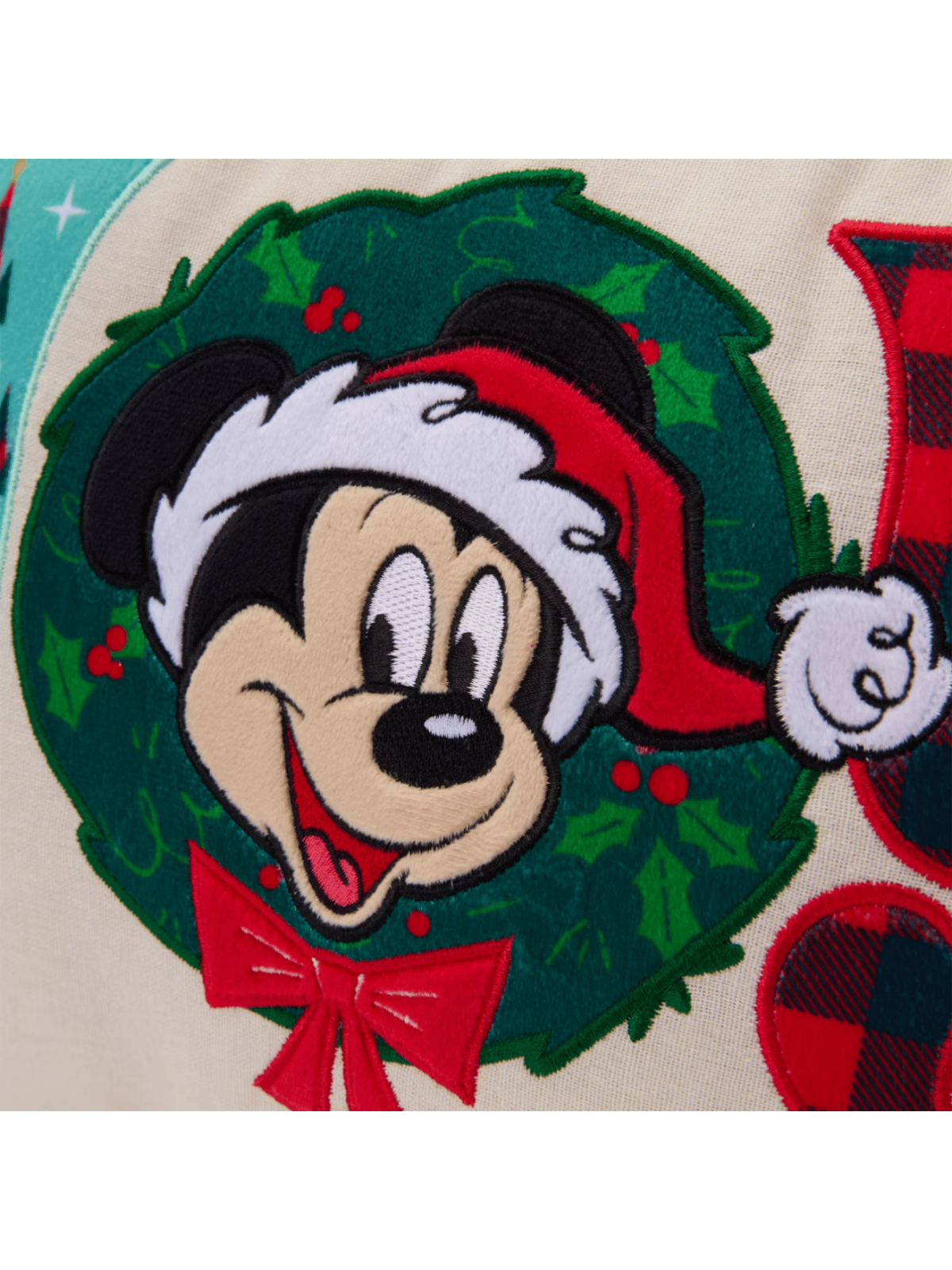 Coussin Mickey "Joy" spécial fêtes Mickey Noël Disney