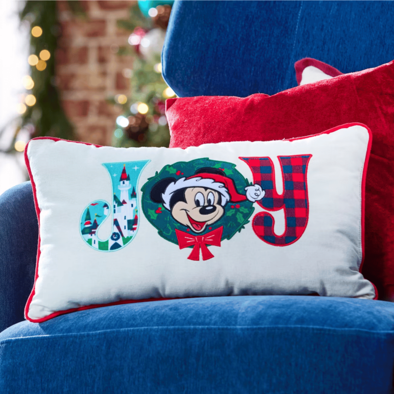 Coussin Mickey "Joy" spécial fêtes Mickey Noël Disney