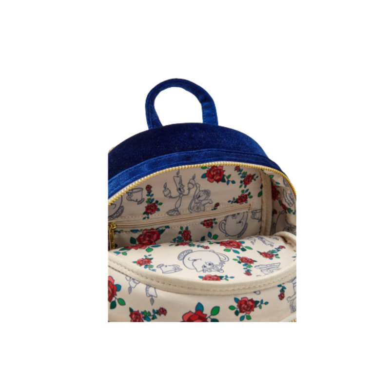Sac à dos velvet La belle & la bête LOUNGEFLY