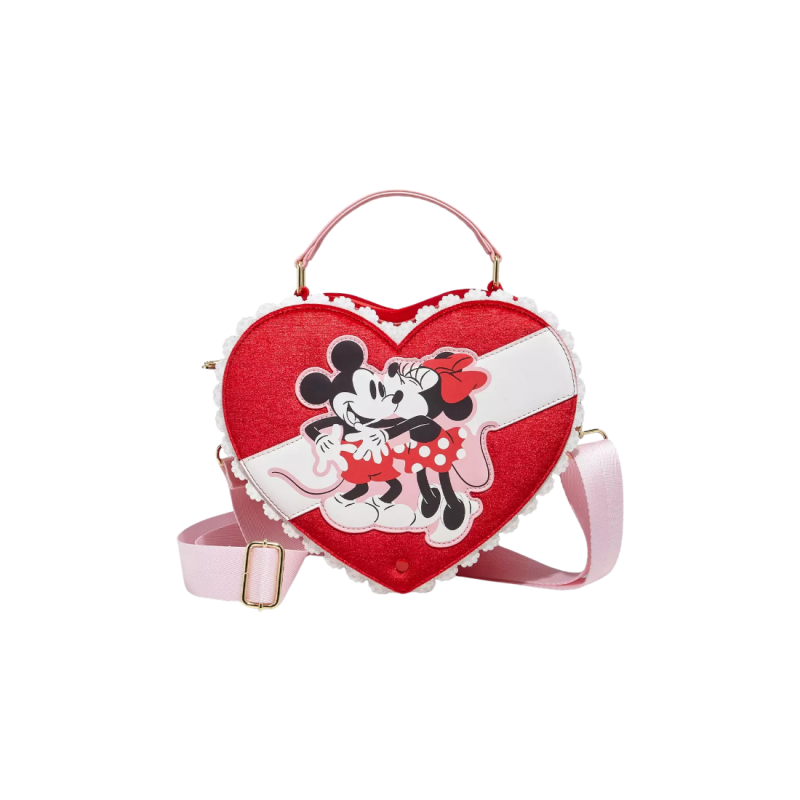 Sac à bandouliere chocolate heart box chocolate scented Mickey & Minnie LOUNGEFLY