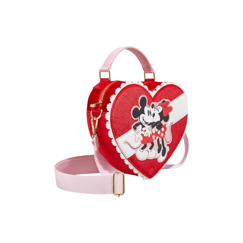 Sac à bandouliere chocolate heart box chocolate scented Mickey & Minnie LOUNGEFLY