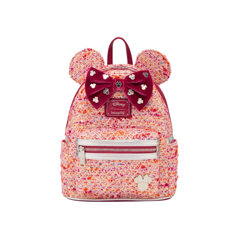 Sac à dos pink bouclé fabric Minnie Mouse LOUNGEFLY