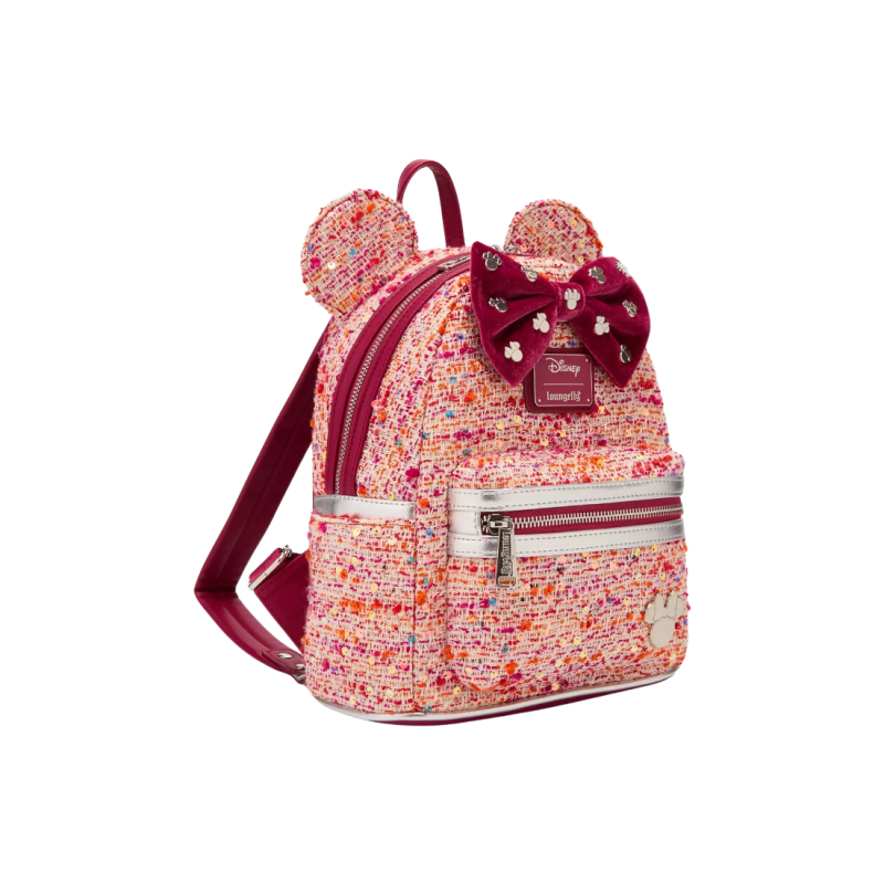 Sac à dos pink bouclé fabric Minnie Mouse LOUNGEFLY