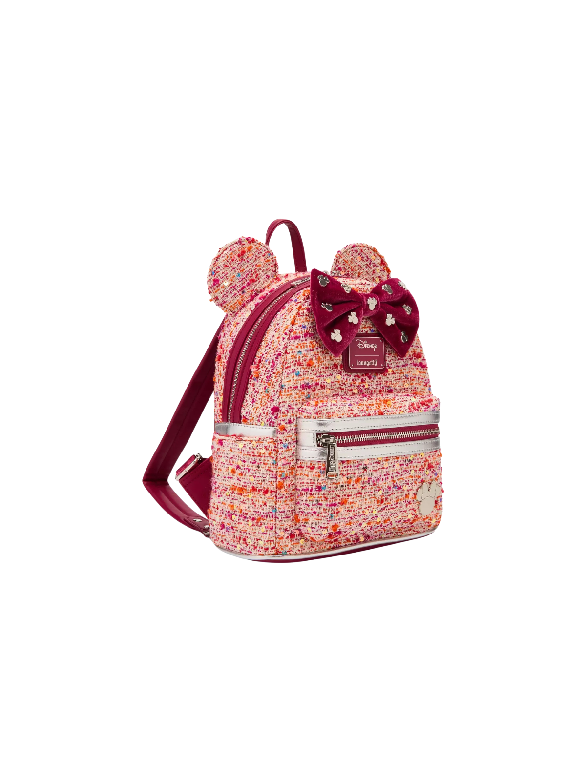 Sac à dos pink bouclé fabric Minnie Mouse LOUNGEFLY