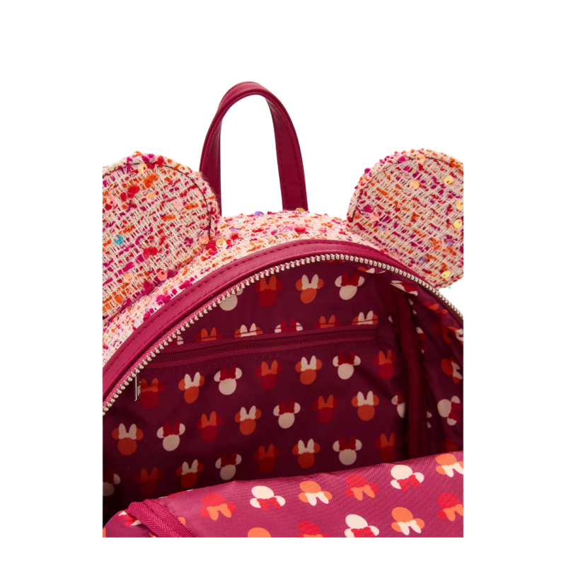 Sac à dos pink bouclé fabric Minnie Mouse LOUNGEFLY