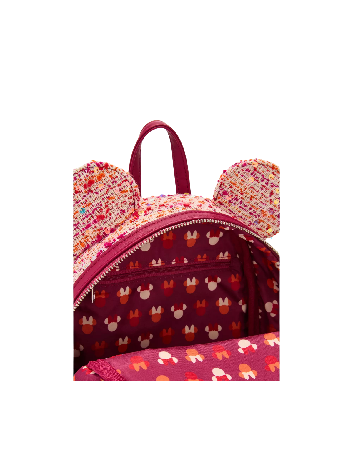 Sac à dos pink bouclé fabric Minnie Mouse LOUNGEFLY