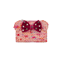 Portefeuille pink bouclé fabric Minnie Mouse LOUNGEFLY