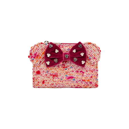 Portefeuille pink bouclé fabric Minnie Mouse LOUNGEFLY