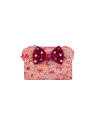 Portefeuille pink bouclé fabric Minnie Mouse LOUNGEFLY