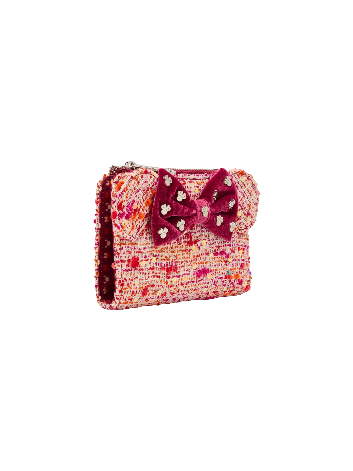 Portefeuille pink bouclé fabric Minnie Mouse LOUNGEFLY