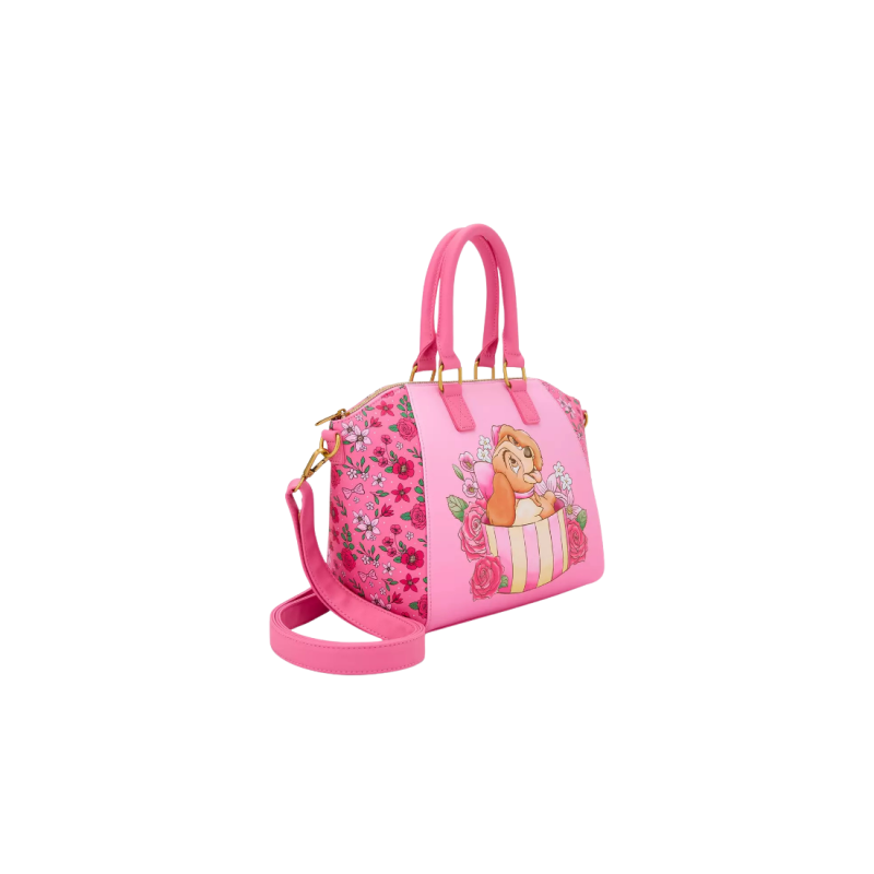 Sac à bandoulière pink présent La belle & le clochard LOUNGEFLY