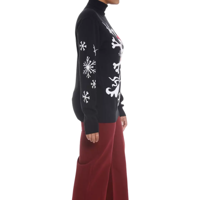 Pull col roulé en maille Jack Flocon de Neige  L'Étrange Noël de Monsieur Jack