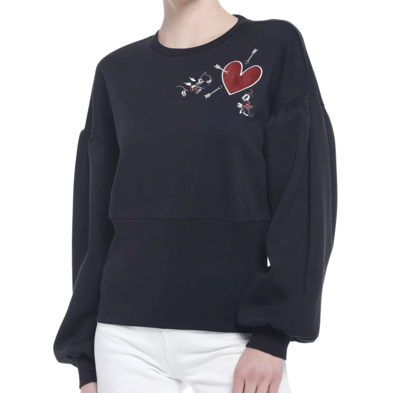 Pull à manches ballons Mickey et Minnie Disney