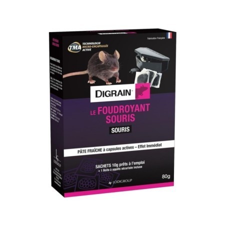 Souricide foudroyant  - DIGRAIN -Solution rapide contre les souris