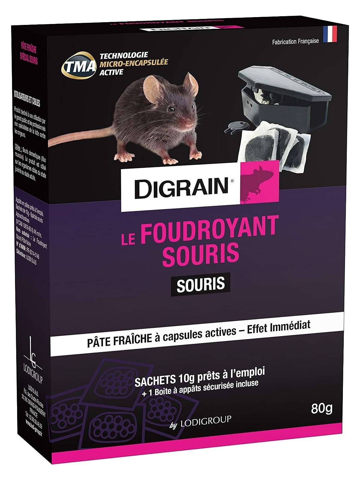Souricide foudroyant  - DIGRAIN -Solution rapide contre les souris