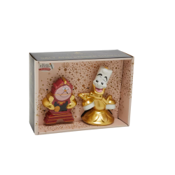 Figurine Sel & poivre lumière et Big ben La belle & la bête