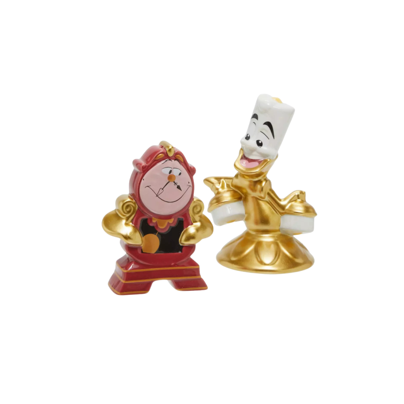 Figurine Sel & poivre lumière et Big ben La belle & la bête