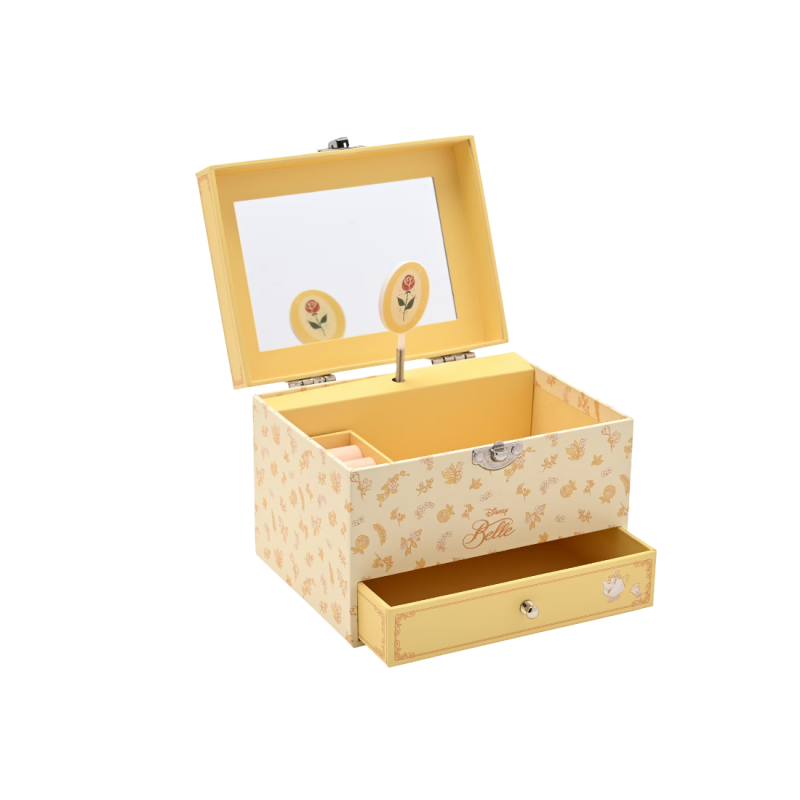 Boîte à bijoux musicale Belle pastel La Belle et la Bête