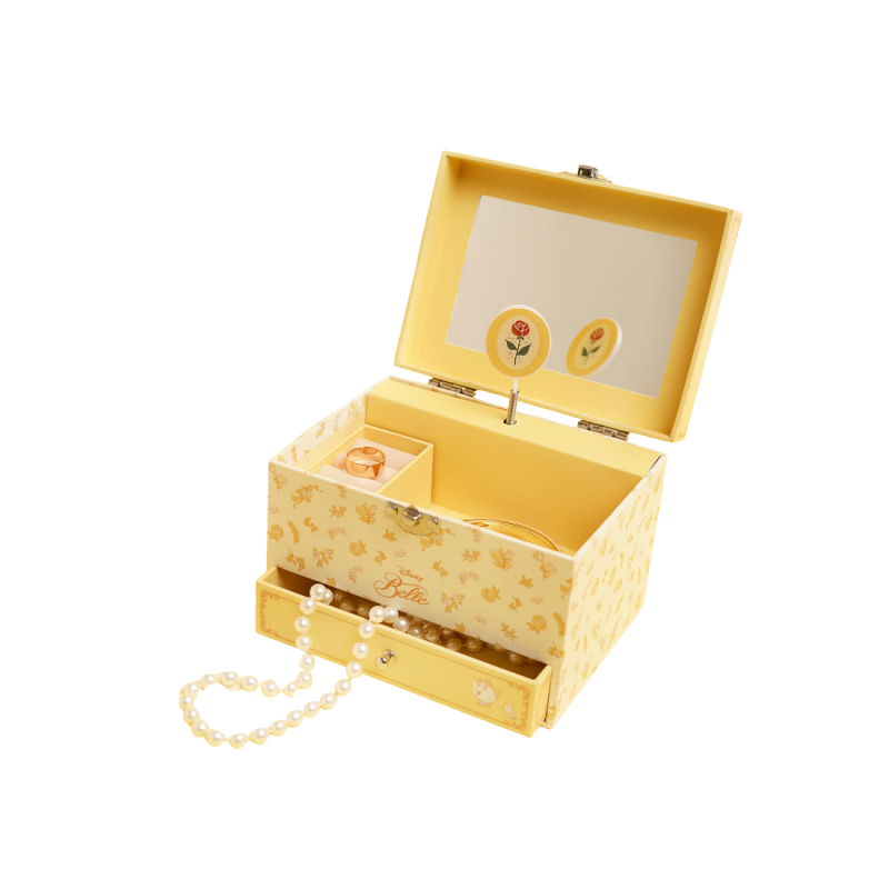 Boîte à bijoux musicale Belle pastel La Belle et la Bête