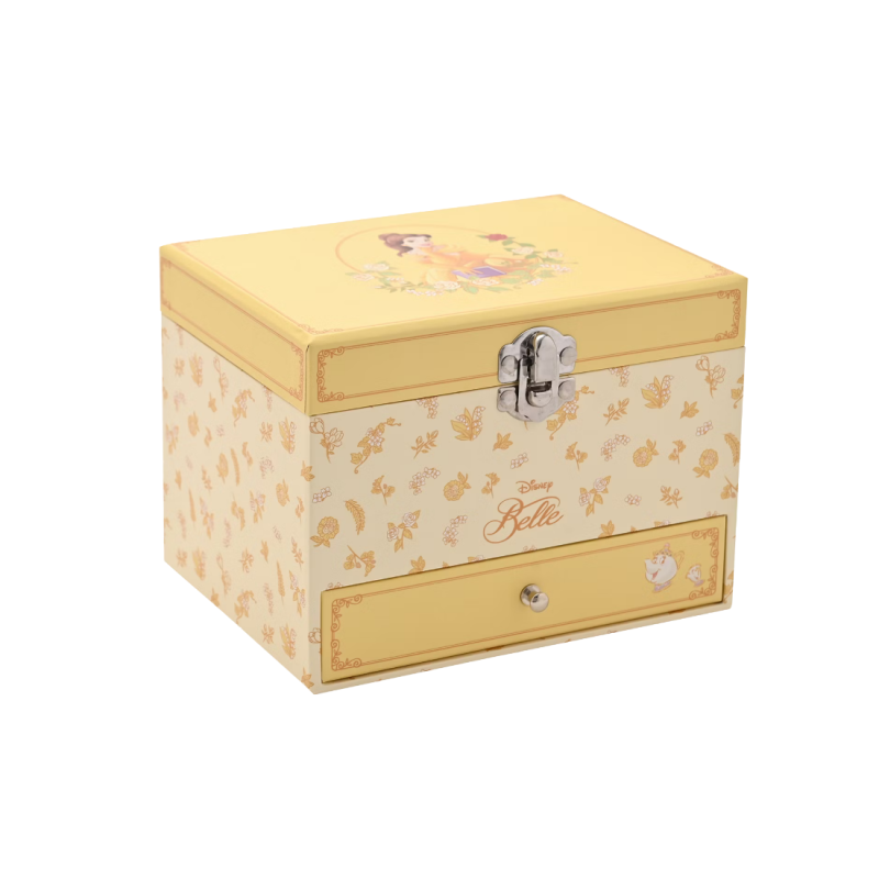 Boîte à bijoux musicale Belle pastel La Belle et la Bête