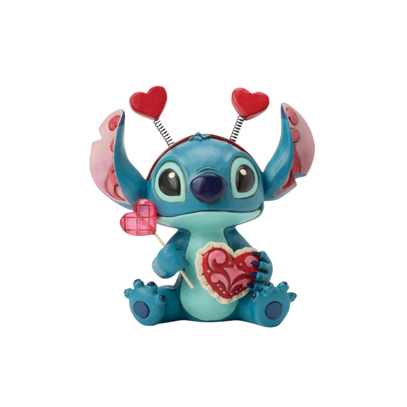 Figurine Stitch valentine sucker pour l'amour - Disney Traditions 6017849