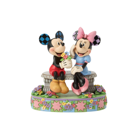 Figurine Mickey et Minnie sur un banc - Disney Traditions 6017845