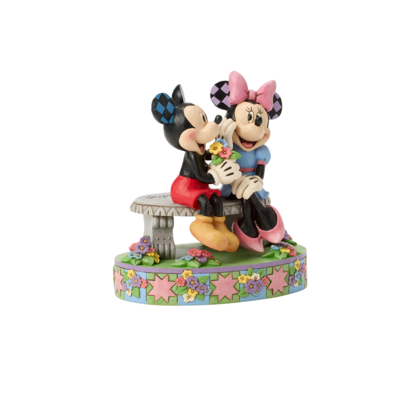 Figurine Mickey et Minnie sur un banc - Disney Traditions 6017845