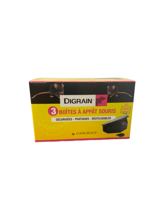 Boîte appât souris x3 - DIGRAIN R7048
