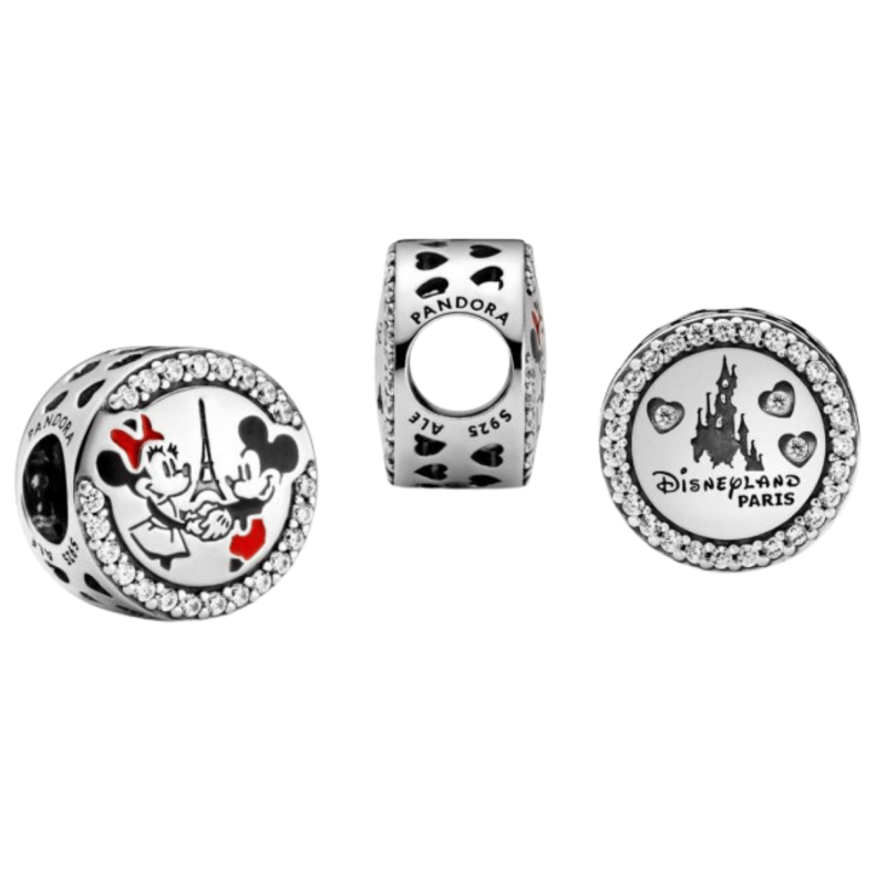 Charm Pandora Mickey et Minnie Tour Eiffel Disney