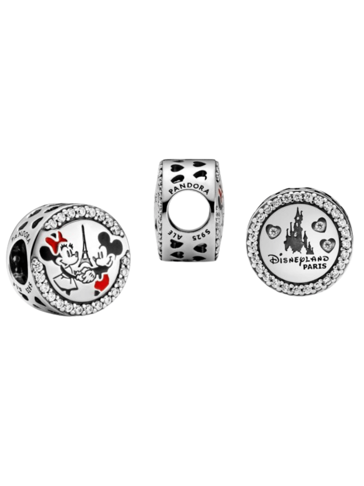 Charm Pandora Mickey et Minnie Tour Eiffel Disney
