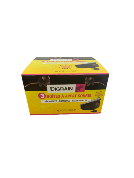 Boîte appât souris x3 - DIGRAIN R7048