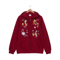 Gilet à capuche brodé La Belle et la Bête Disney