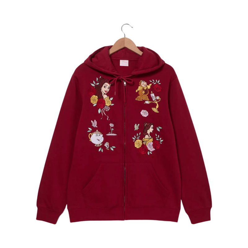 Gilet à capuche brodé La Belle et la Bête Disney