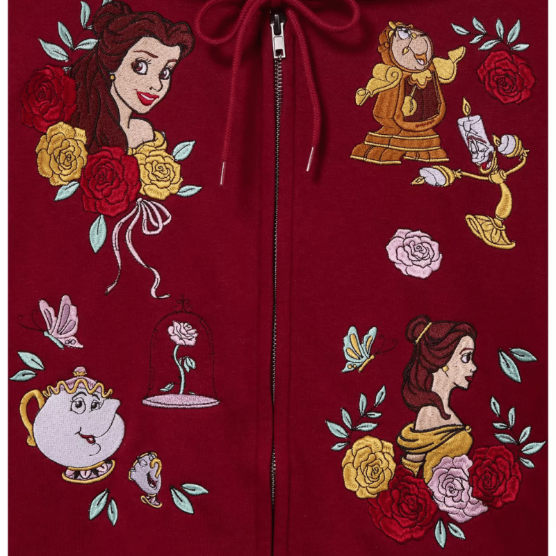 Gilet à capuche brodé La Belle et la Bête Disney
