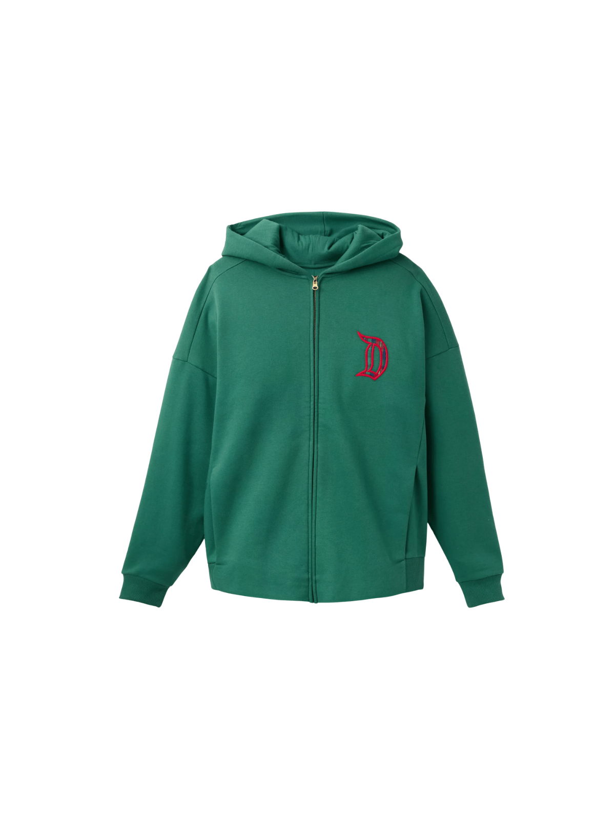 Sweat à capuche zippé Disneyland Vert à carreaux