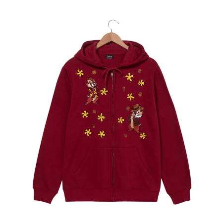 Sweat à capuche brodé de fleurs Tic et Tac Disney