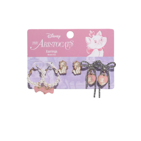 Set de boucles d'oreilles Marie pearls and bows Les aristochas Disney Import