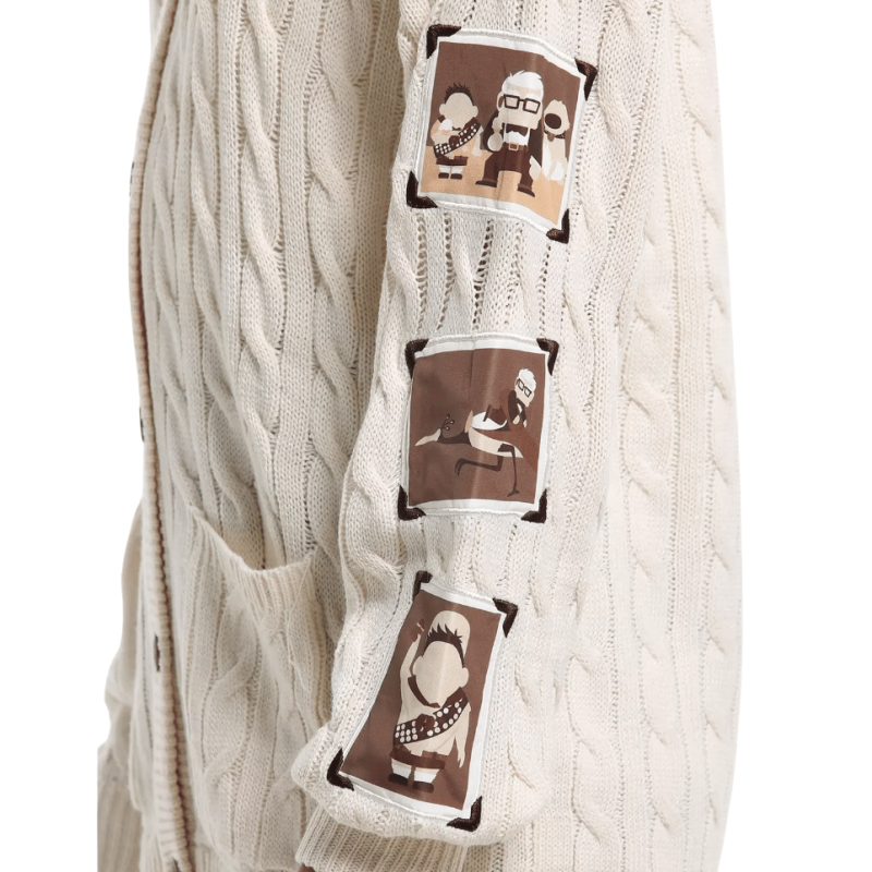 Gilet en maille torsadée Photographies Là Haut  Disney Pixar