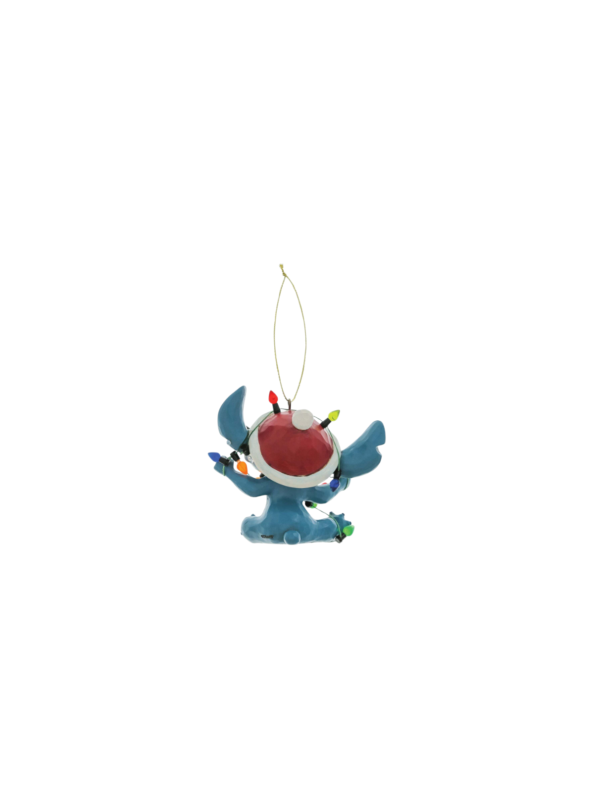 Figurine Ornement Stitch enveloppé de guirlandes lumineuses de noël Disney traditions 6017542