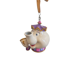 Ornement madame samovar et zip La Belle et la Bête Disney