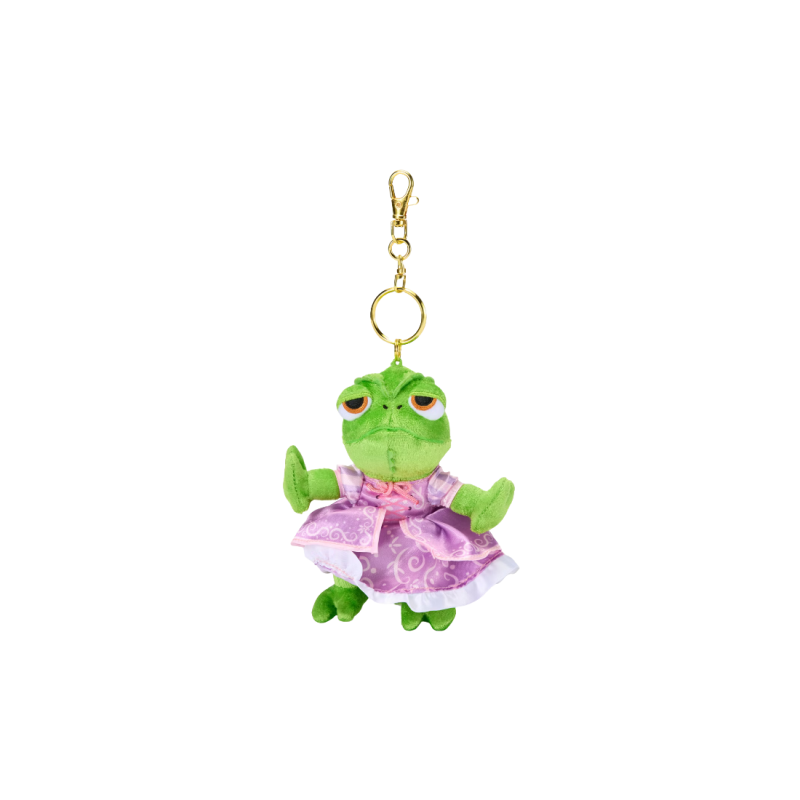 Porte-clés petite peluche Pascal en robe Raiponce Disney